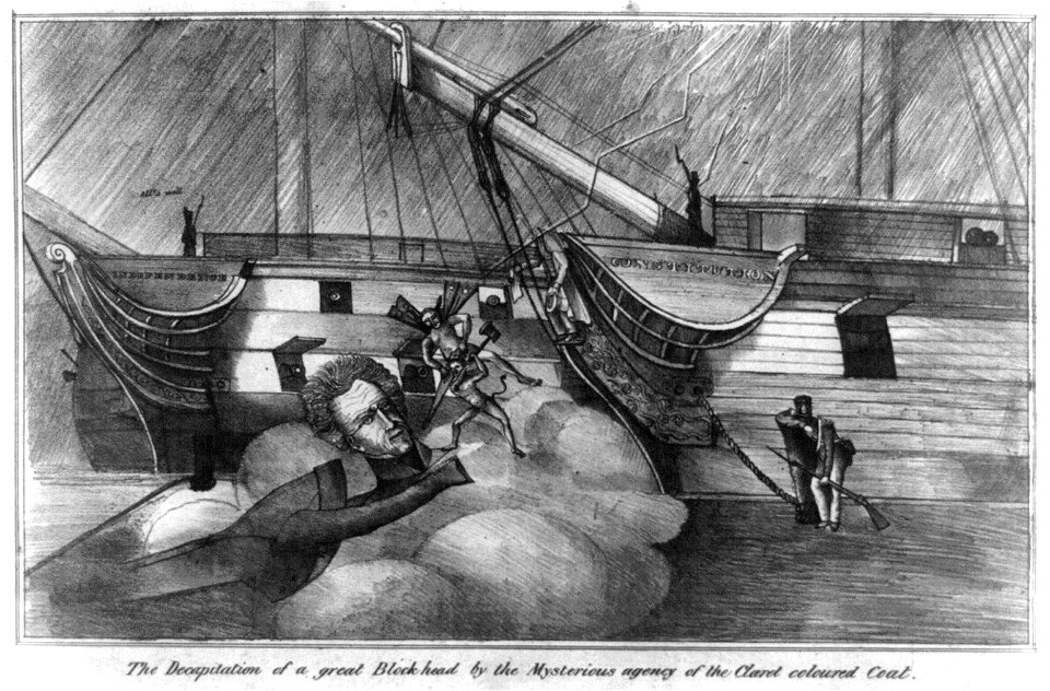 The decapitation of a great block head by the mysterious agency of the claret coloured coat LCCN2008661776