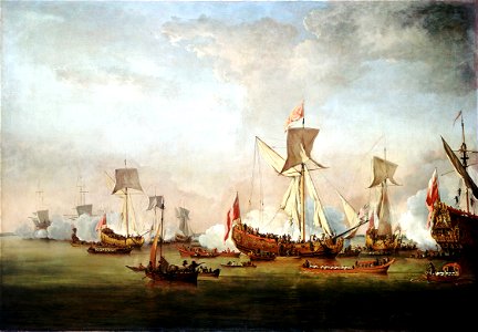 The Departure of William of Orange and Princess Mary for Holland, November 1677 RMG BHC0322