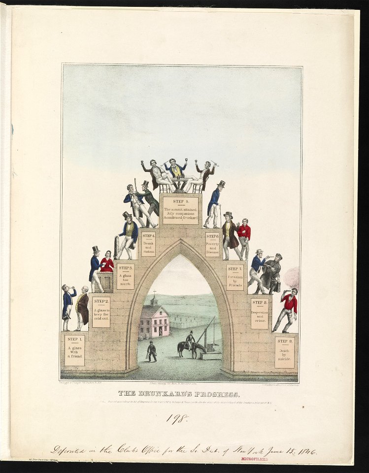 The drunkard's progress - Kelloggs & Thayer, 144 Fulton St. N.Y. ; E.B. & E.C. Kellogg, 136 Main St. Hartford, Conn. ; D. Needham, 223 Main St., Buffalo. LCCN2002706811