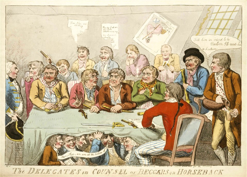 The Delegates in Council or Beggars on Horseback (caricature) RMG A7458