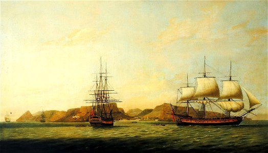 The East Indiaman 'Northumberland' off Saint Helena RMG BHC3519