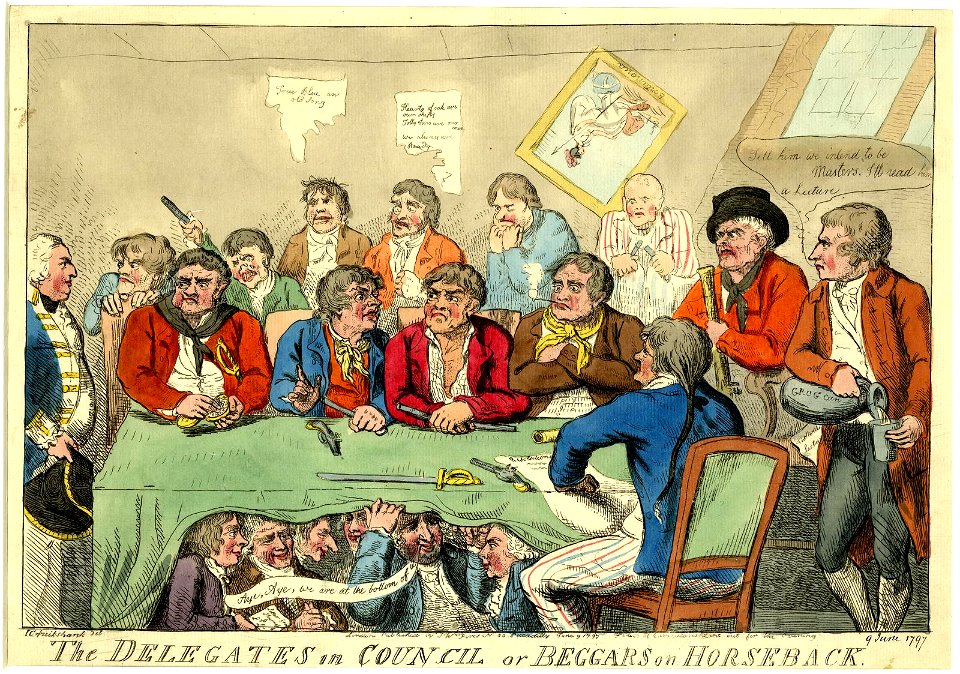 The delegates in council or beggars on horseback. (BM 1868,0808.6641)