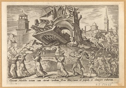 The Destruction of Jericho 1569 print by Maarten van Heemskerck, S.I 52823, Prints Department, Royal Library of Belgium