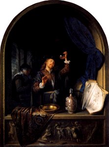 The Doctor 1653 Gerard Dou. Free illustration for personal and commercial use.
