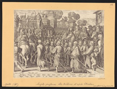 The Entry of Cosimo I into Rome 1582 print by Stradanus, S.I 54392, Prints Department, Royal Library of Belgium