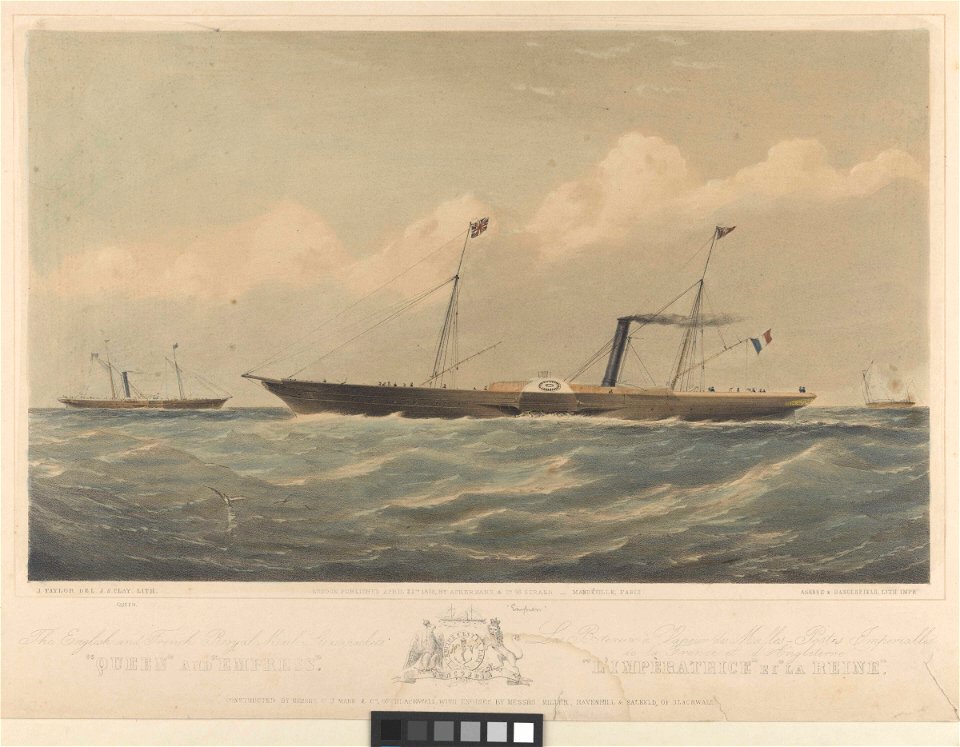The English and French Royal Mail Steam packets Queen and Empress RMG PY0281