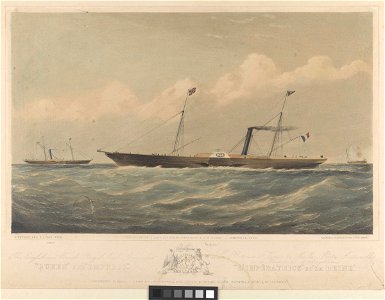 The English and French Royal Mail Steam packets Queen and Empress RMG PY0281