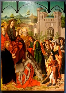 The Entry into Jerusalem by Maestro Bartolomé, 1480-1488, oil on panel - University of Arizona Museum of Art - University of Arizona - Tucson, AZ - DSC08364