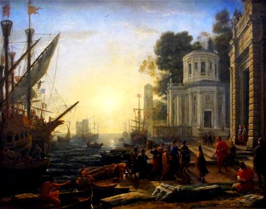 The Disembarkation of Cleopatra at Tarsus 1642 Claude Lorrain