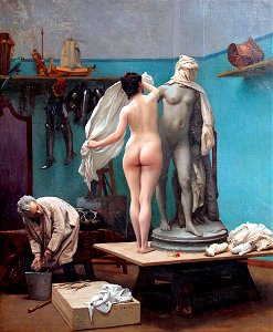 The end of the pose, by Jean-Léon Gérôme. Free illustration for personal and commercial use.