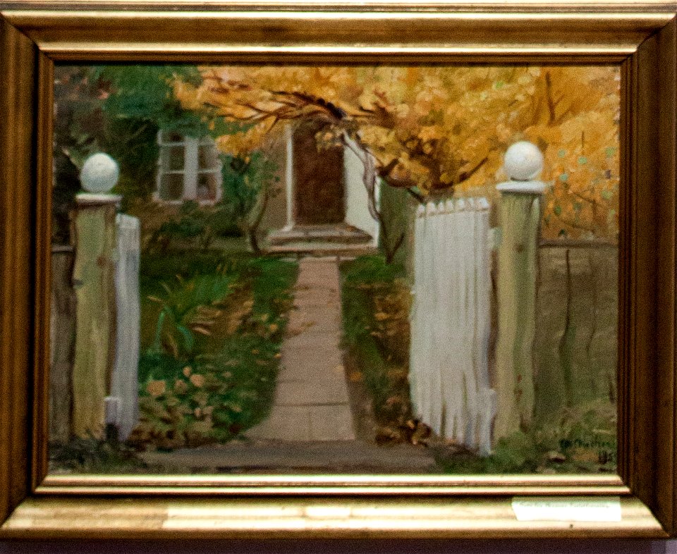 The entrance to our garden, by Anna Ancher, with frame