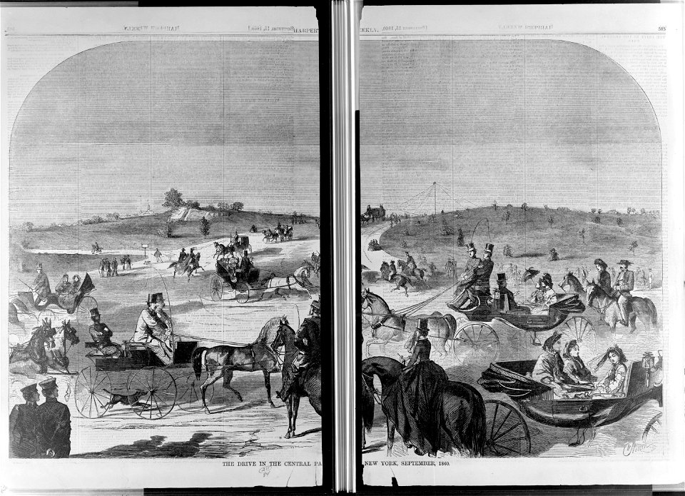 The drive in the Central Pa(rk,) New York, September, 1860 - W. Homer. LCCN2008680152