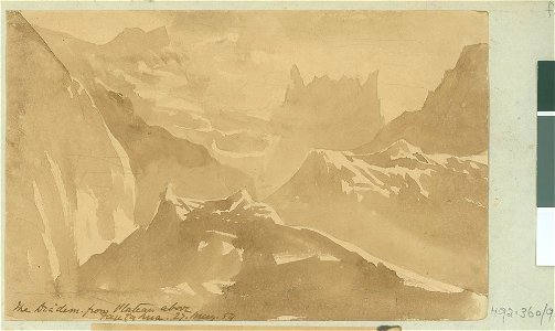 The Diadem. from plateau above, Fautahua. 27. May. 54, C. J. La Trobe