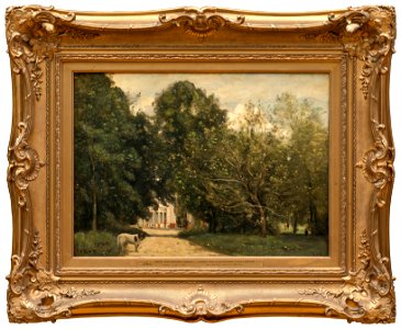 The Entrance to M. Dubuisson's Villa at Brunoy (Camille Jean Baptiste Corot) - Nationalmuseum - 19571