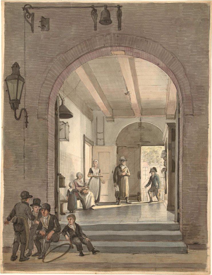 The Entrance of the Evangelisch-Lutherse Diaconie- en Bestedelingenhuis in Amsterdam by Johannes Jelgerhuis Rijksmuseum Amsterdam RP-T-1953-234