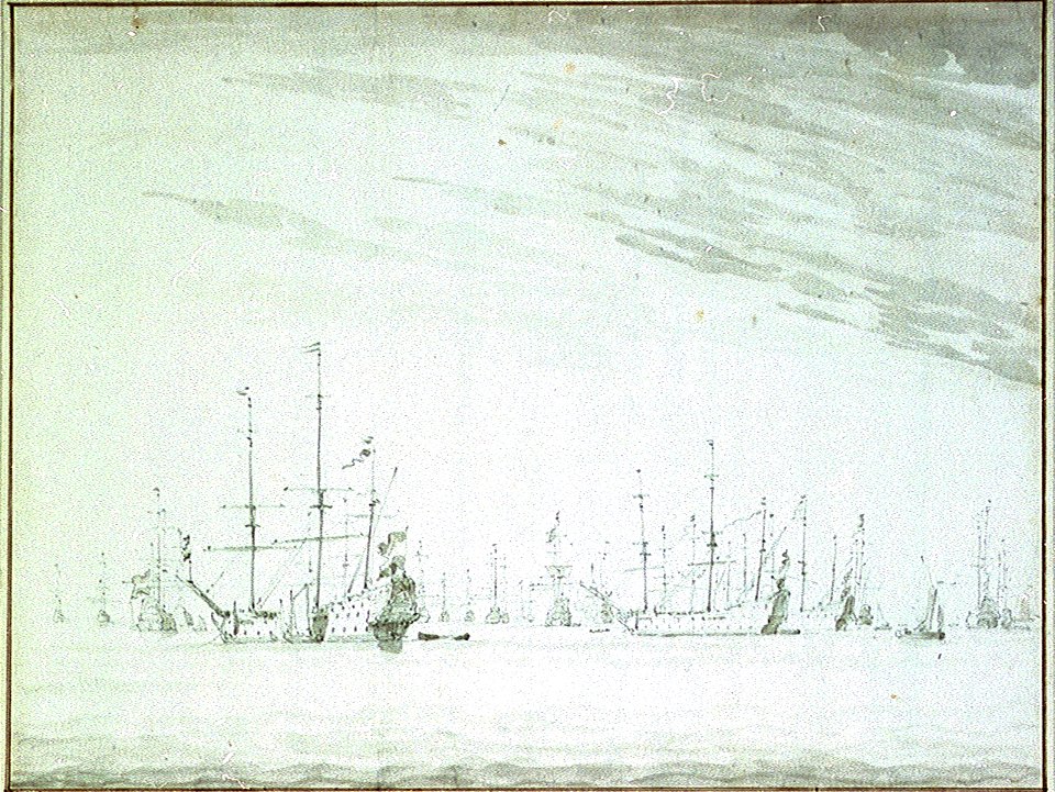 The Dutch fleet at anchor RMG PW6824