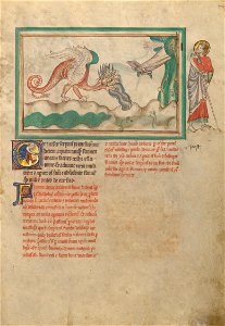 The Dragon Hurls Water after the Woman Clothed in the Sun - Google Art Project