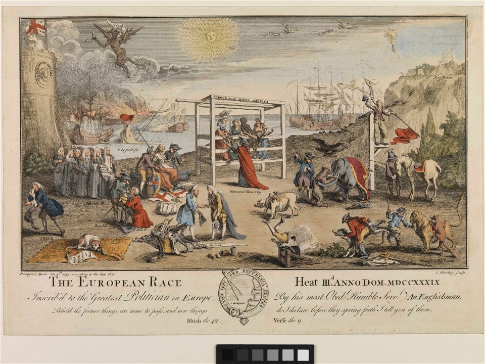 The European Race. Heat IIId Anno Dom. MDCCXXXIX (caricature) RMG PW3956