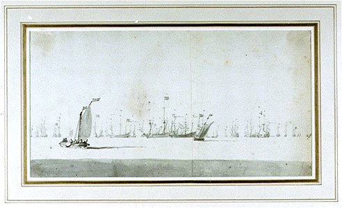 The Dutch fleet at anchor RMG PU0721