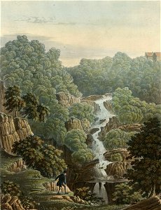 The fall of the River Mynach, Devils Bridge - Cardiganshire