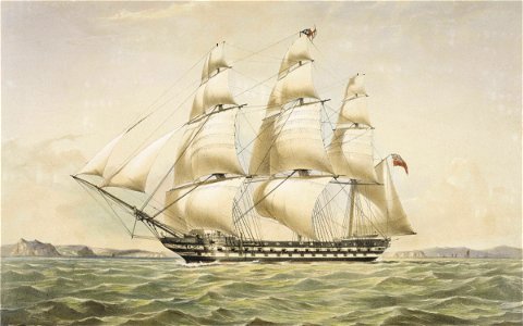 The Earl Balcarras East Indiaman 1488 tons. RMG B4591