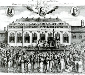 The Execution of Charles I. Free illustration for personal and commercial use.