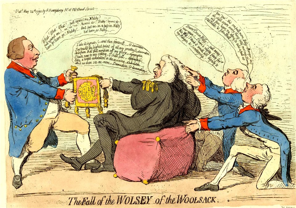 The fall of the Wolsey of the woolsack. (BM 1868,0808.6200)