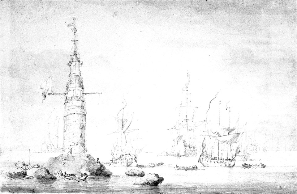 The Eddystone lighthouse RMG PW6986