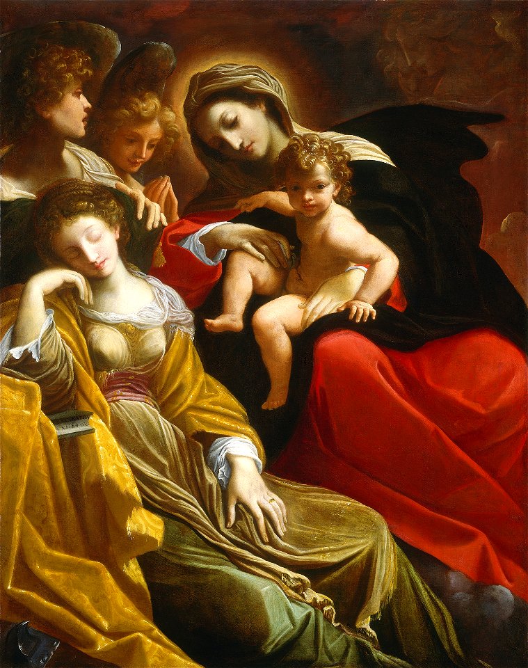 The Dream of Saint Catherine of Alexandria 1593 Ludovico Carraci