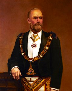 The Earl Amherst wearing Masonic regalia