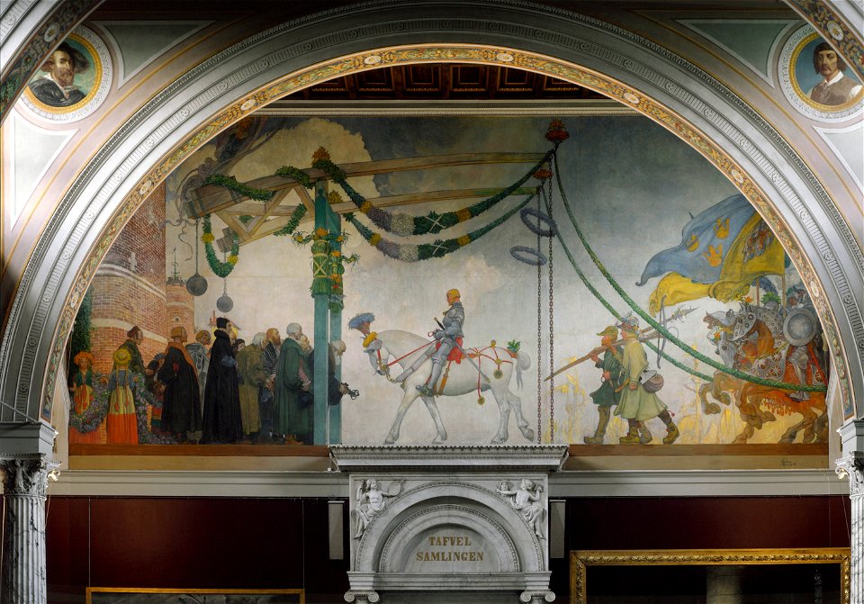 The Entry of King Gustav Vasa of Sweden into Stockholm, 1523 (Carl Larsson) - Nationalmuseum - 23935