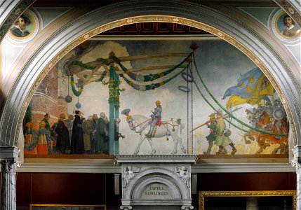 The Entry of King Gustav Vasa of Sweden into Stockholm, 1523 (Carl Larsson) - Nationalmuseum - 23935