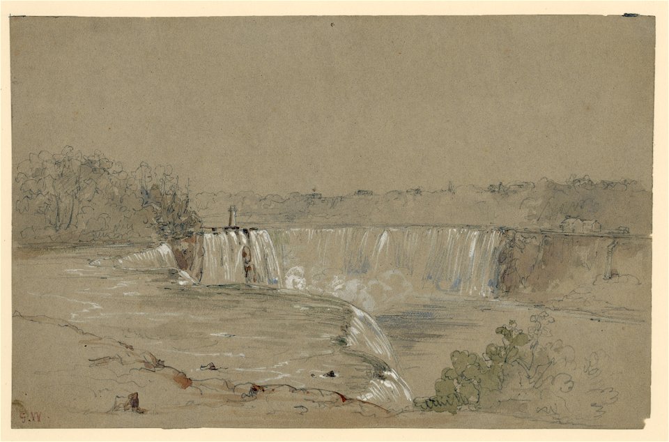The falls of Niagara from the rock above the ferry, American side LCCN2004662191