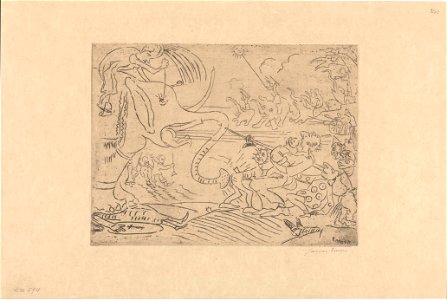 The Elephant's Joke, print by James Ensor, 1888, Prints Department, Royal Library of Belgium, S. IV 594