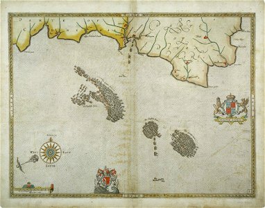 The English engage the Spanish fleet near Plymouth on 31 July 1588 RMG D3293