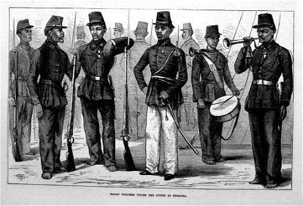 The Dutch War In Sumatra- Malay Soldiers Under The Dutch