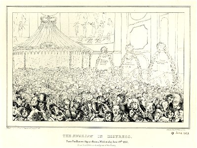 The English in Distress. Fancy Fair, Hanover Square Rooms. Wednesday June 19th 1833 (BM 1868,0808.9469)