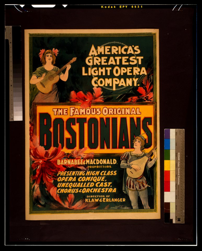 The famous original Bostonians America's greatest light opera company. LCCN2014635734