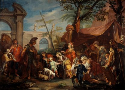 The Family of Darius Pleading to Alexander (Gasparo Diziani) - Nationalmuseum - 17145