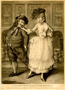 The English Sloop engaging a Dutch Man of War (BM 2010,7081.1006)