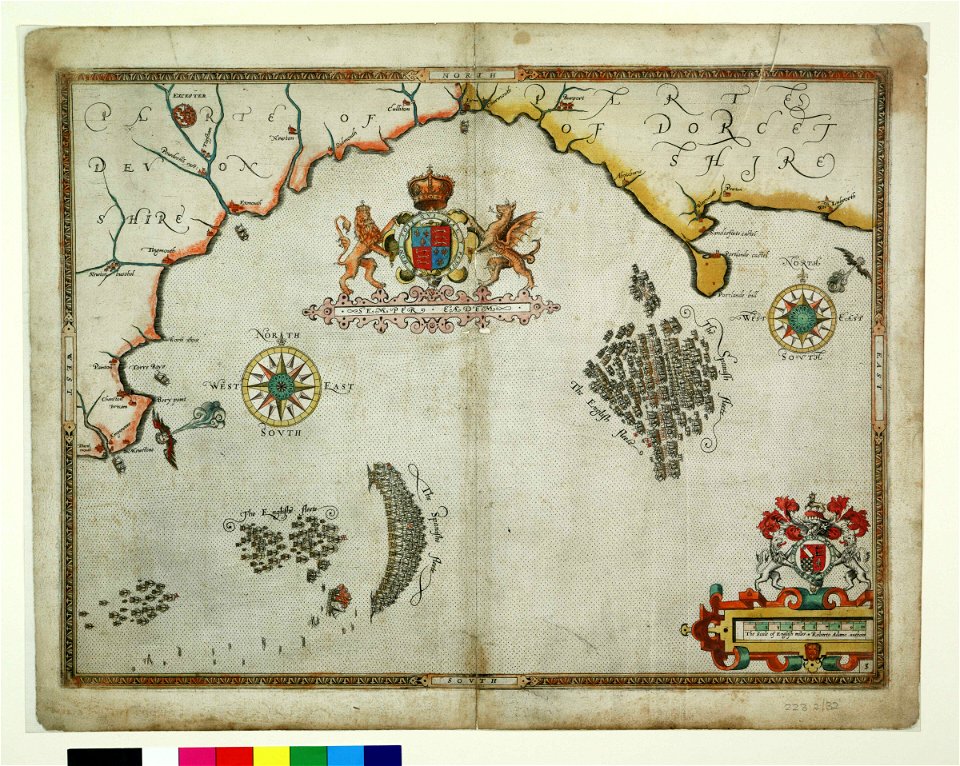 The English and Spanish fleets on 1 - 2 August 1588 RMG F8043