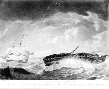 The East Indiaman 'General Goddard' Capturing Dutch East Indiamen, June 1795 RMG 2319