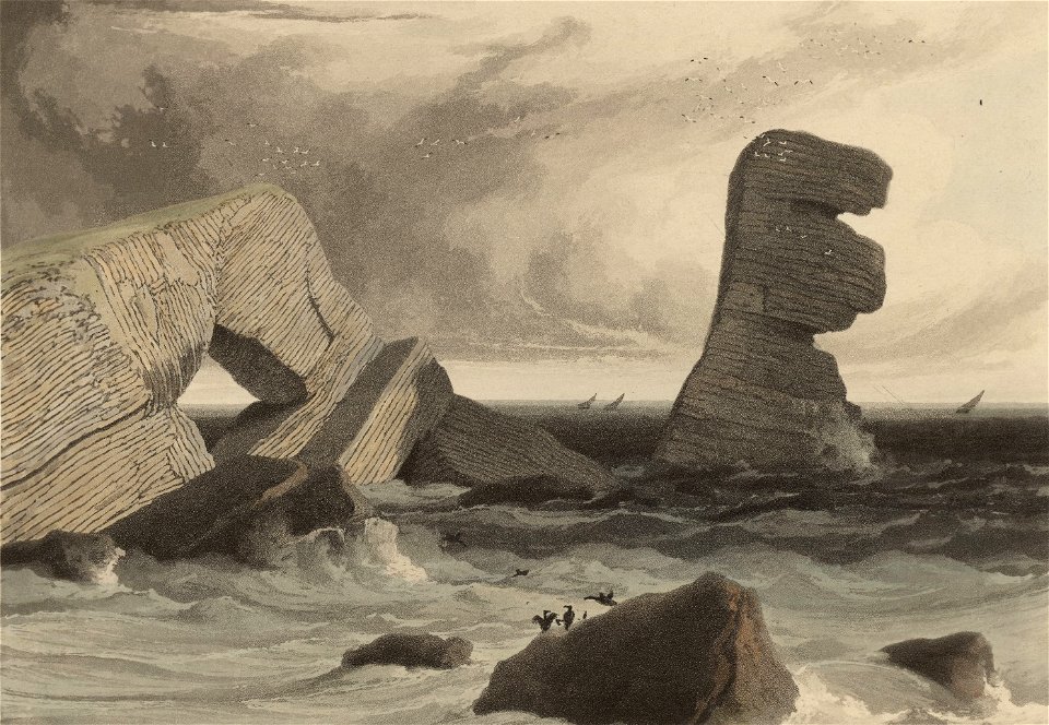 The Eligug stack - near St. Gowans-head, Pembrokeshire- Septr 1st 1814