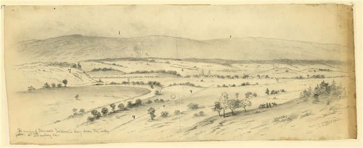 The escape of Stonewall Jackson's Army down the valley pike at Strausburg (sic), Va. LCCN2004661474