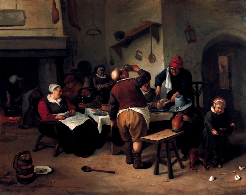 The fat kitchen, by Jan Steen