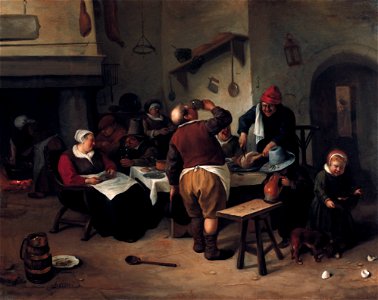 The fat kitchen, by Jan Steen