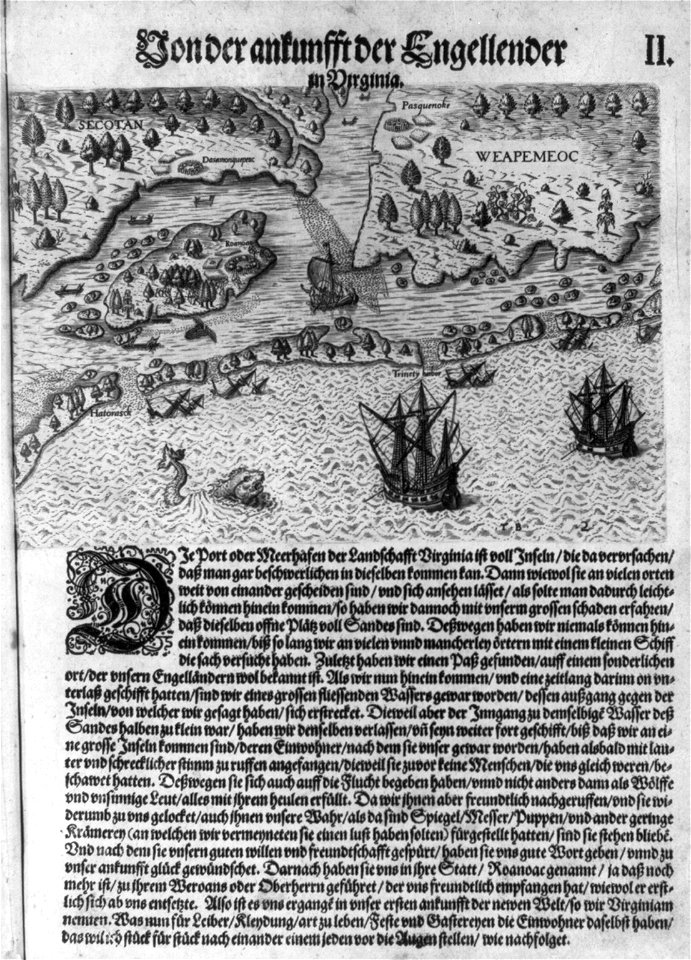 The Englishmen's arrival in Virginia LCCN2001696963