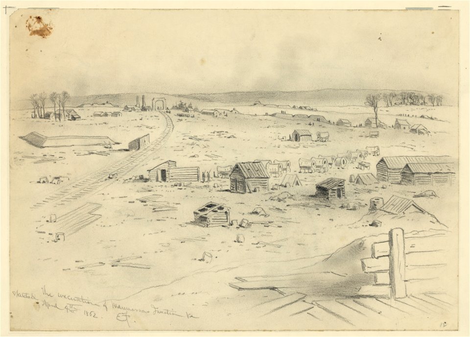 The evacuation of Manassas Junction, Va. LCCN2004661475