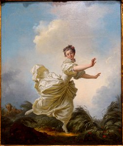 The Feigned Flight by Jean-Honore Fragonard, c. 1772-1773, oil on canvas - Fogg Art Museum, Harvard University - DSC01589. Free illustration for personal and commercial use.