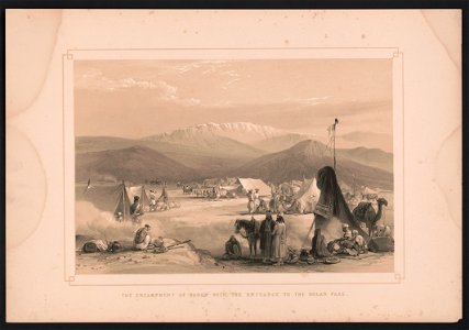 The encampment at Dadur with the entrance to the Bolan Pass LCCN2016647828